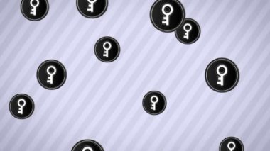 Düşen tuþu simgeleri. Döngü. Alfa kanalı.