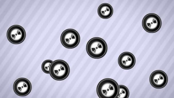 Icônes de disque tombant. Boucle. Canal alpha .