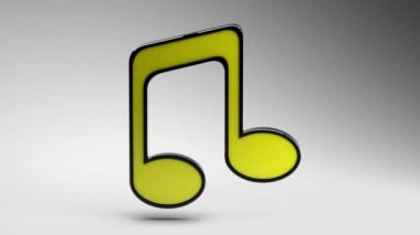Müzik notu. Döngü. Alfa kanalı.