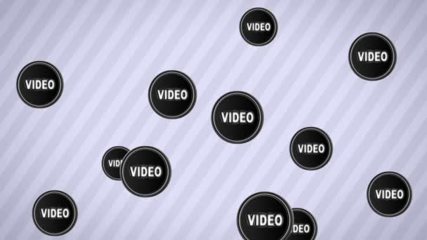 Icone Video Cadenti Loop Canale Alfa — Video Stock