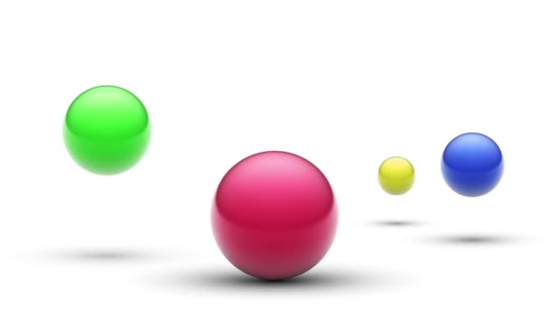 Jumping Balls Looping Alpha Channel — Stock Video