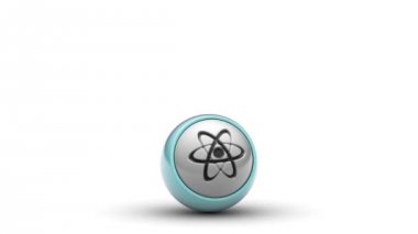 Atom. Döngü. Alfa kanalı. Yakın çekim görünümü