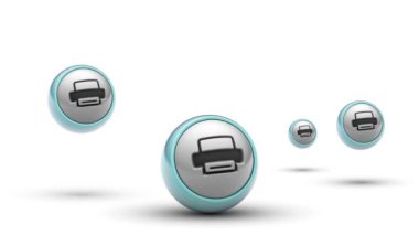 Yazıcı. Döngü. Alfa kanalı. Yakın çekim görünümü