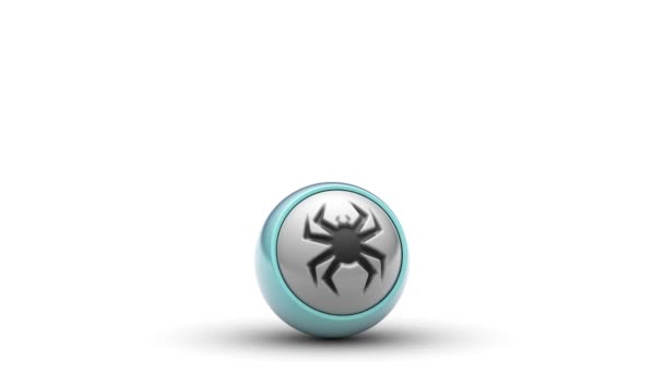 Un virus. Boucle. Canal alpha. Vue rapprochée 