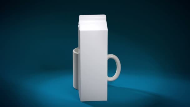 Boîte Lait Tasse Boucle Canal Alpha — Video