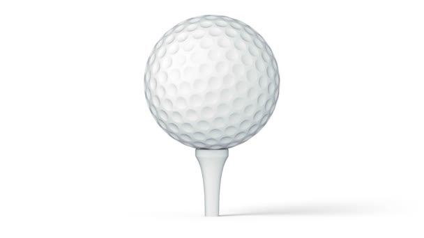 Golfball Κανάλι Άλφα Επανάληψη Προβολή Μεγέθυνση — Αρχείο Βίντεο