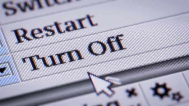 Desliga Meu Próprio Design Menu Programa — Vídeo de Stock