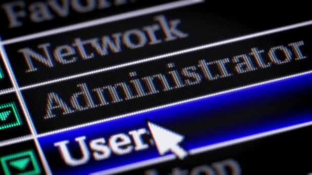 Administrator Own Design Program Menu — Stock Video
