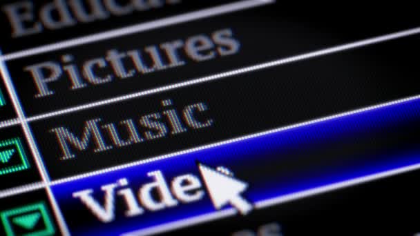 Musica Mio Design Del Menu Del Programma — Video Stock