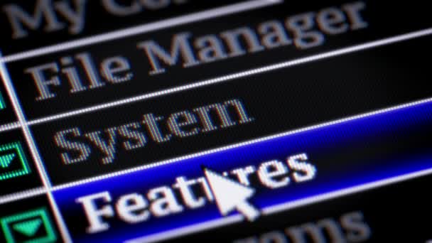 Sistema Meu Próprio Design Menu Programa — Vídeo de Stock