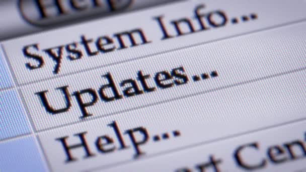 Actualizações Enrolar Meu Próprio Design Menu Programa — Vídeo de Stock