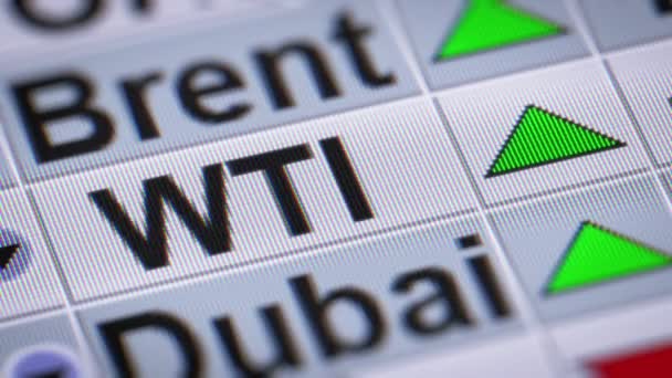 Wti Råolja Upp Looping — Stockvideo