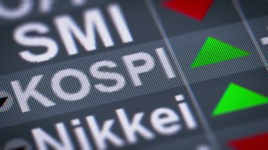Kore bileşik hisse senedi fiyat endeksi. Yukarı. Döngü.