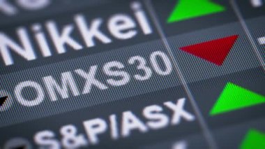 Borsa endeksi için Stockholm Borsası. Aşağı. Döngü.