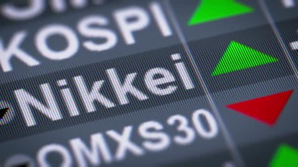 Μέση Nikkei Απόθεμα Προς Πάνω Επανάληψη — Αρχείο Βίντεο