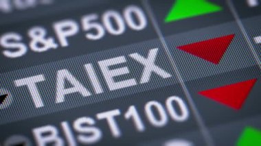 Tayvan büyük/küçük harf ağırlıklı hisse senedi endeksi (Twse) Tayvan Borsası'nda işlem gören şirketler için borsa dizinidir. Aşağı. Döngü.