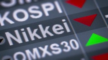 Nikkei stok ortalama. Aşağı. Döngü.