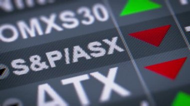 Piyasa ağırlıklı ve float-düzeltilir borsa endeksi Avustralya stokları. Aşağı. Döngü.