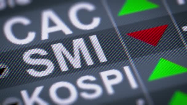 Swiss Market Index Smi Índice Mercado Ações Blue Chip Suíça — Vídeo de Stock