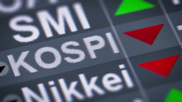 Koreai Composite Index Állomány Hurok — Stock videók