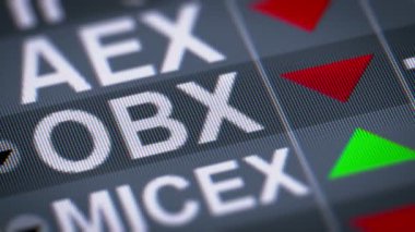 Ana Dizin Oslo Menkul Kıymetler Borsası Norveç'te 25 en likit şirketlerde listeler borsa endeksi. Aşağı. Döngü.