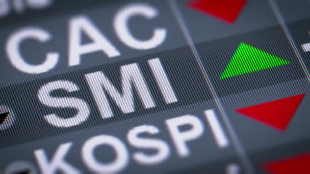 Swiss Market Index Smi Είναι Της Ελβετίας Blue Chip Χρηματιστηριακή — Αρχείο Βίντεο