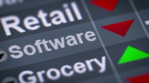 Índice Software Abajo Bucle — Vídeos de Stock