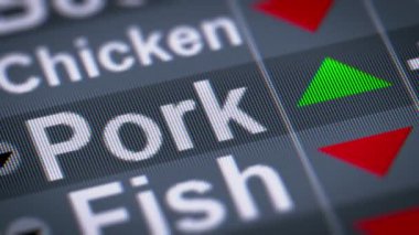 Dizin domuz üstünde belgili tanımlık perde. Yukarı. Döngü.