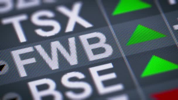 Frankfurt Stock Exchange Frankfurter Wertpapierborse Fwb Werelds 10E Grootste Effectenbeurs — Stockvideo