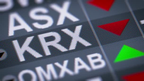 Korea Exchange Krx Jest Operator Wymiany Papierów Wartościowych Wyłącznie Korei — Wideo stockowe