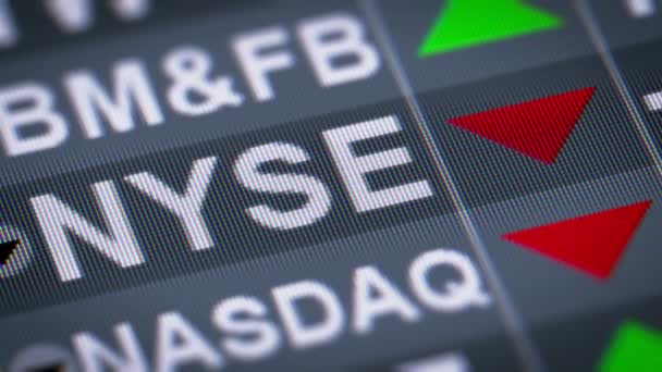 New York Stock Exchange Afgekort Als Nyse Bijnaam Big Board — Stockvideo