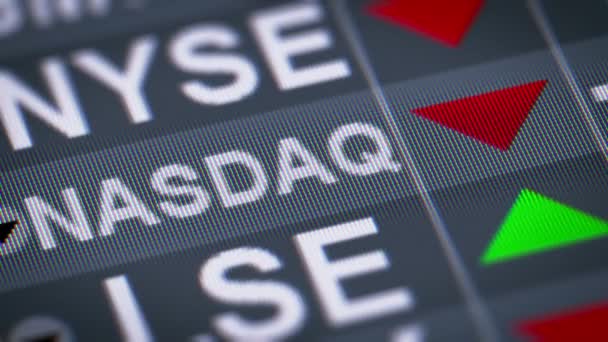 Nasdaq Stock Market Jest Amerykańska Giełda Dół Pętli — Wideo stockowe