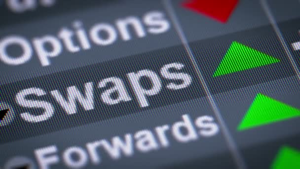 Índice Los Swaps Arriba Bucle — Vídeos de Stock