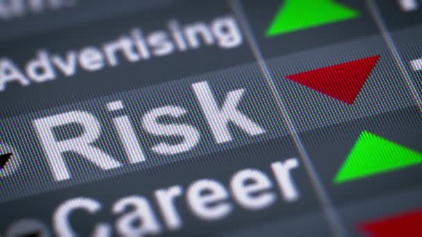 Index För Risk Ner Looping — Stockvideo