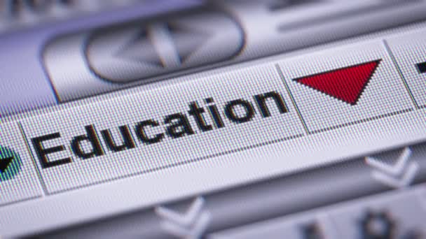 Índice Educación Abajo Bucle — Vídeos de Stock