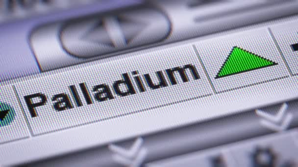 Index För Palladium Upp Looping — Stockvideo