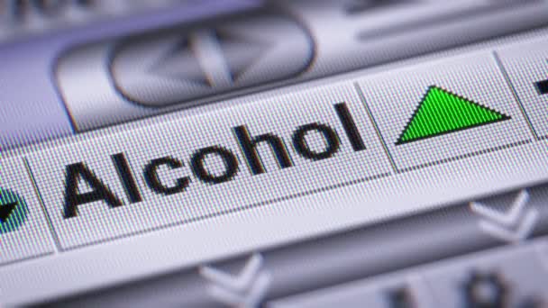 Indeksu Alkoholu Się Pętli — Wideo stockowe