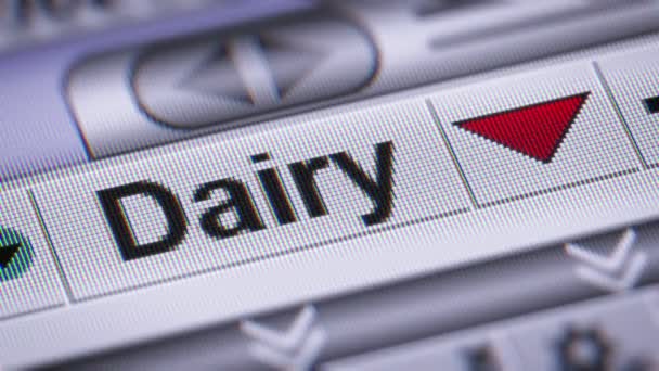 Índice Dairy Para Baixo Corda Aço — Vídeo de Stock