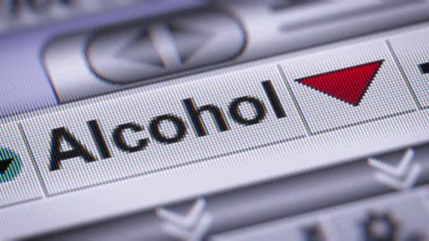 Índice Alcohol Abajo Bucle — Vídeos de Stock