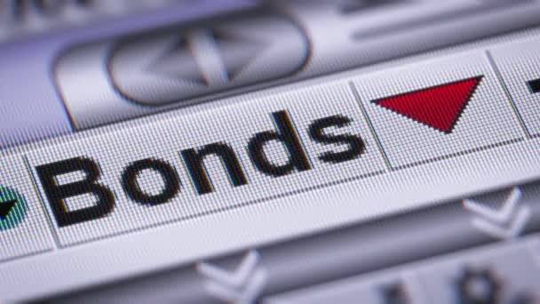 Indeks Obligacji Dół Pętli — Wideo stockowe