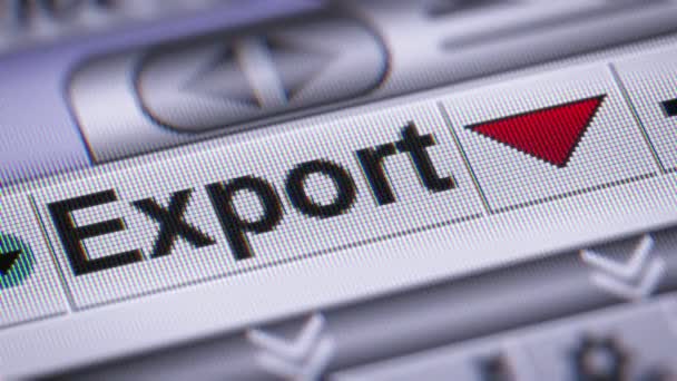 Exportindex Nach Unten Schleife — Stockvideo