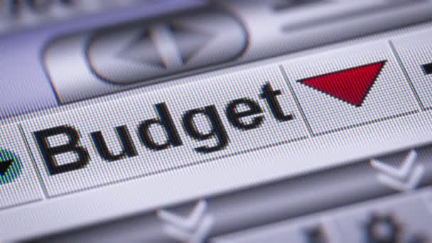 Índice Presupuesto Abajo Bucle — Vídeos de Stock