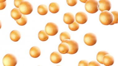 Düşen portakal. Döngü. Alfa kanalı.