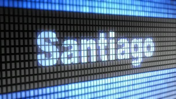Santiago Auf Dem Bildschirm Auflösung Encoder Prores 4444 Große Qualität — Stockvideo