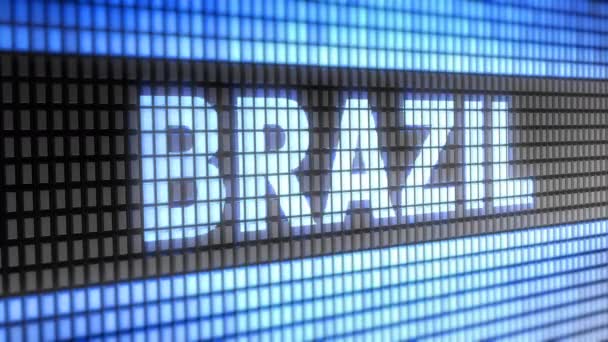 Βραζιλία Στην Οθόνη Ψήφισμα Κωδικοποιητή Prores 4444 Μεγάλη Ποιότητα Επανάληψη — Αρχείο Βίντεο
