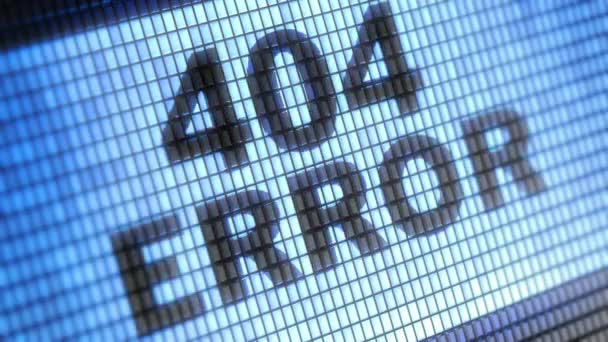 404 Fehler Auf Dem Bildschirm Auflösung Encoder Prores 4444 Große — Stockvideo