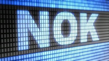 Norveççe Kronu işaret üstünde belgili tanımlık perde. 4k çözünürlüklü. Kodlayıcı Prores 4444. Harika kalitesi. Döngü.