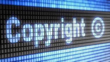 Telif hakkı simgesi üstünde belgili tanımlık perde. 4k çözünürlüklü. Kodlayıcı Prores 4444. Harika kalitesi. Döngü.