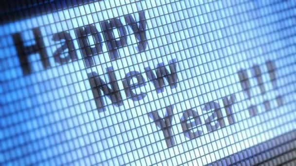 Frohes Neues Jahr Auf Dem Bildschirm Auflösung Encoder Prores 4444 — Stockvideo