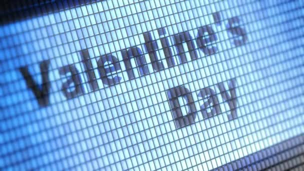 Día San Valentín Pantalla Resolución Codificador Prores 4444 Gran Calidad — Vídeo de stock